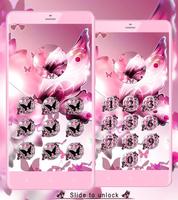 Pink Butterfly Theme Wallpaper স্ক্রিনশট 1