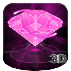 ピンクダイヤモンド愛の3Dのテーマ アプリダウンロード