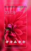 Red Pure Flowers Theme: Pretty Love Wallpaper HD Poster