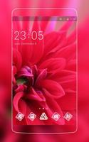 Red Pure Flowers Theme: Pretty Love Wallpaper HD Affiche