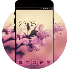 Sakura Theme: Pink Cherry blossom Flower Wallpaper
