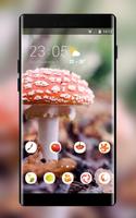 Theme for plant mushroom bright wallpaper پوسٹر