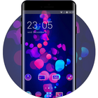 Theme for psychedelic purple blue wallpaper icône