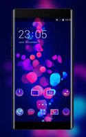 Theme for psychedelic purple blue wallpaper Affiche