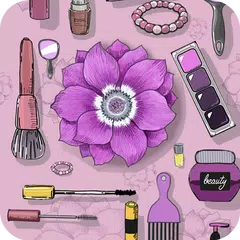 Stylish girl theme with Aesthetic Purple fashion APK download