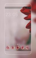 Red Flower Theme: Rose petals Live Wallpaper Affiche