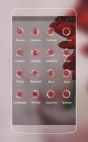 Red Flower Theme: Rose petals Live Wallpaper capture d'écran 1