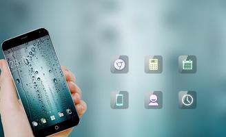 Water Drop HD Wallpaper Theme for Gaxlxy A7 imagem de tela 3