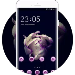 Charming Purple Flower Theme für gionee a1/a1 Plus APK Herunterladen