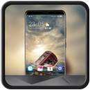 Theme for LG v30 telephone booth drowning in sea APK