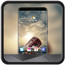 Theme for LG v30 telephone booth drowning in sea APK