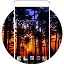 Coconut Sunset Theme: Beautiful Wallpaper HD APK