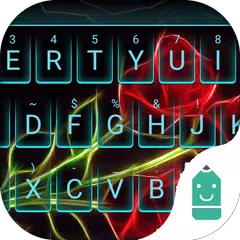 Rose Neon Theme&Emoji Keyboard