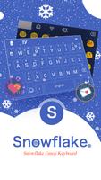 Snowflake Theme&Emoji Keyboard постер