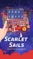Scarlet Sails Theme&Emoji Keyboard imagem de tela 1