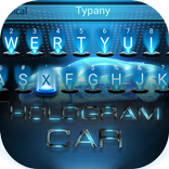 Cool Hologram Car Tech Theme&Emoji Keyboard