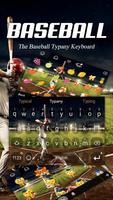 Baseball Night Theme&Emoji Keyboard постер