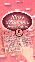 Rose Diamond Theme&Emoji Keyboard постер