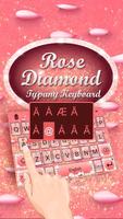 برنامه‌نما Rose Diamond Theme&Emoji Keyboard عکس از صفحه
