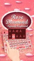 Rose Diamond Theme&Emoji Keyboard اسکرین شاٹ 1