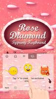 Rose Diamond Theme&Emoji Keyboard captura de pantalla 3