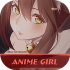 Anime Girl Theme&Emoji Keyboard icono