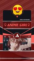 Anime Girl Theme&Emoji Keyboard plakat