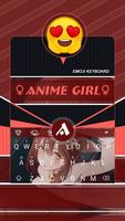 Anime Girl Theme&Emoji Keyboard Poster