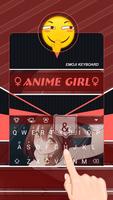 برنامه‌نما Anime Girl Theme&Emoji Keyboard عکس از صفحه