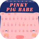 Pinky Pig Babe Theme&Emoji Keyboard APK