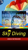 Sky Diving Theme&Emoji Keyboard الملصق