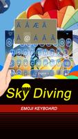 Sky Diving Theme&Emoji Keyboard تصوير الشاشة 1