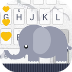 ikon Baby Elephant Theme&Emoji Keyboard
