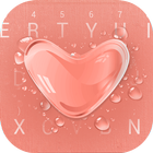 Rose Gold Heart Theme&Emoji Keyboard ícone