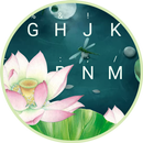 Moon in Lily Pond Theme&Emoji Keyboard APK