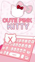 Cute pink Kitty पोस्टर