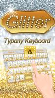 Gold Silver Glitter Theme&Emoji Keyboard penulis hantaran