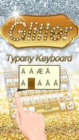 Gold Silver Glitter Theme&Emoji Keyboard syot layar 1