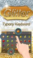 Gold Silver Glitter Theme&Emoji Keyboard syot layar 2