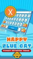 Happy Blue Cat Affiche