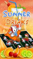 Summer Drink Theme&Emoji Keyboard capture d'écran 1