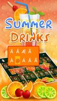 Summer Drink Theme&Emoji Keyboard تصوير الشاشة 2