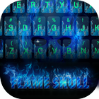 Flame Skull Theme&Emoji Keyboard icono