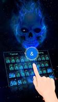 Flame Skull Theme&Emoji Keyboard Affiche