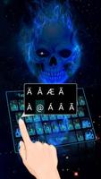 Flame Skull Theme&Emoji Keyboard imagem de tela 1