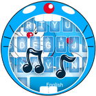 Blue Cat in Sky Theme&Emoji Keyboard icône