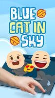 Blue Cat in Sky Theme&Emoji Keyboard capture d'écran 2