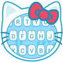 Hello Blue Kitty Theme&Emoji Keyboard APK