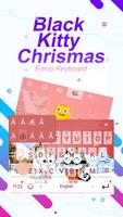 Black Kitty Christmas Theme&Emoji Keyboard screenshot 1