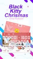 Black Kitty Christmas Theme&Emoji Keyboard Ekran Görüntüsü 2